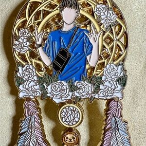 Wang Chu Qin Enamel Pin – Dream Catcher Design – Table Tennis Art Pin